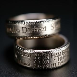Engraved rings showcase
